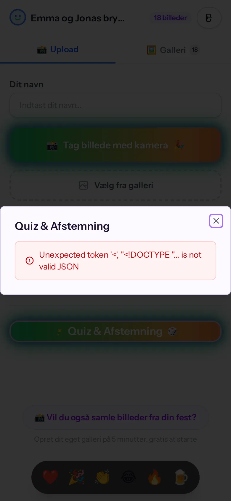 Quiz og afstemning på telefonen